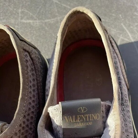 VALENTINO GARAVANI Men\'s Black Rockstud Derby Lace-up Shoes Sz 40 EU / 7.5-8 US main image 12
